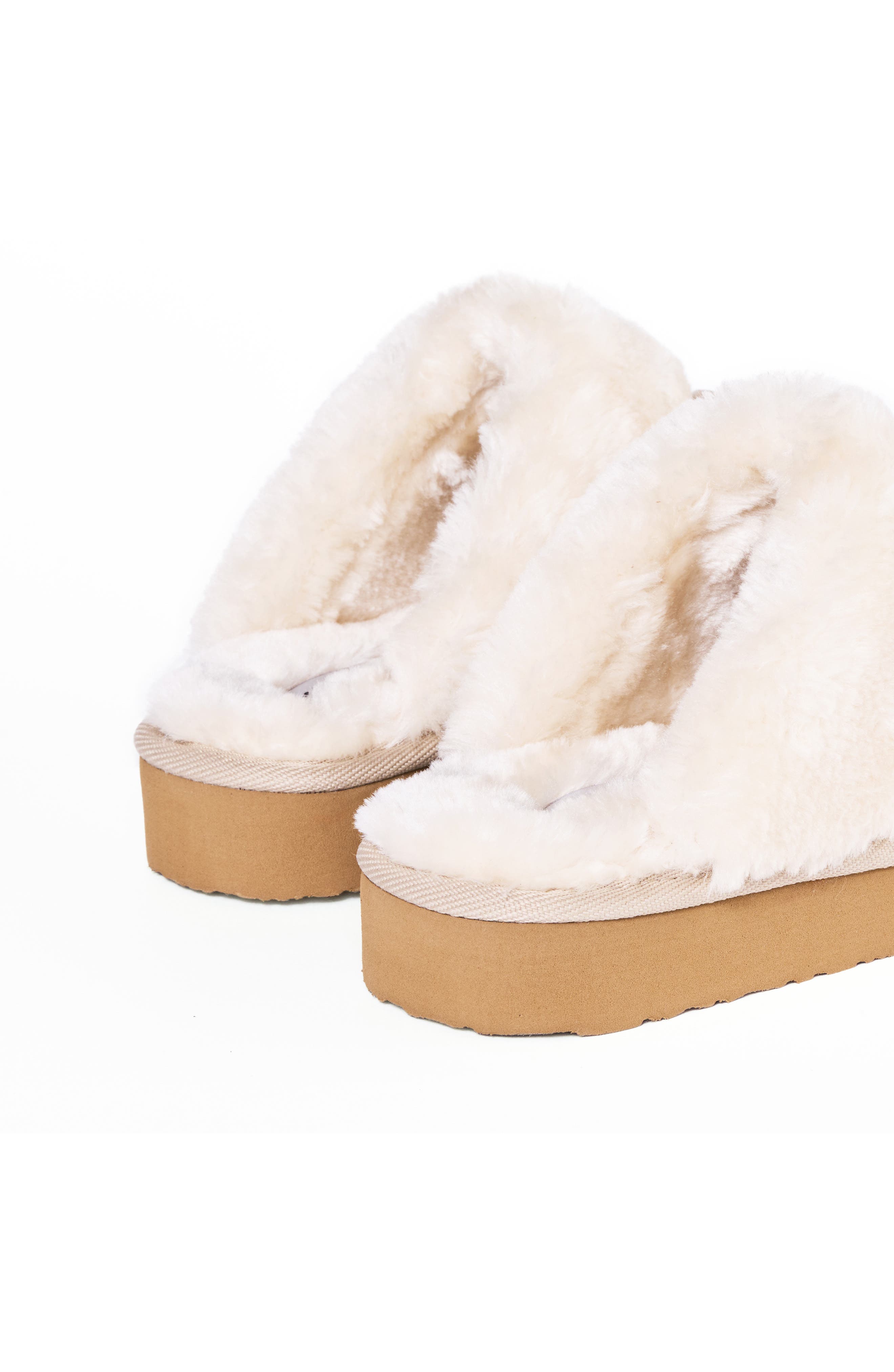 Fluffy Scuff Slipper, Alternate, color, SPARKLE TAN