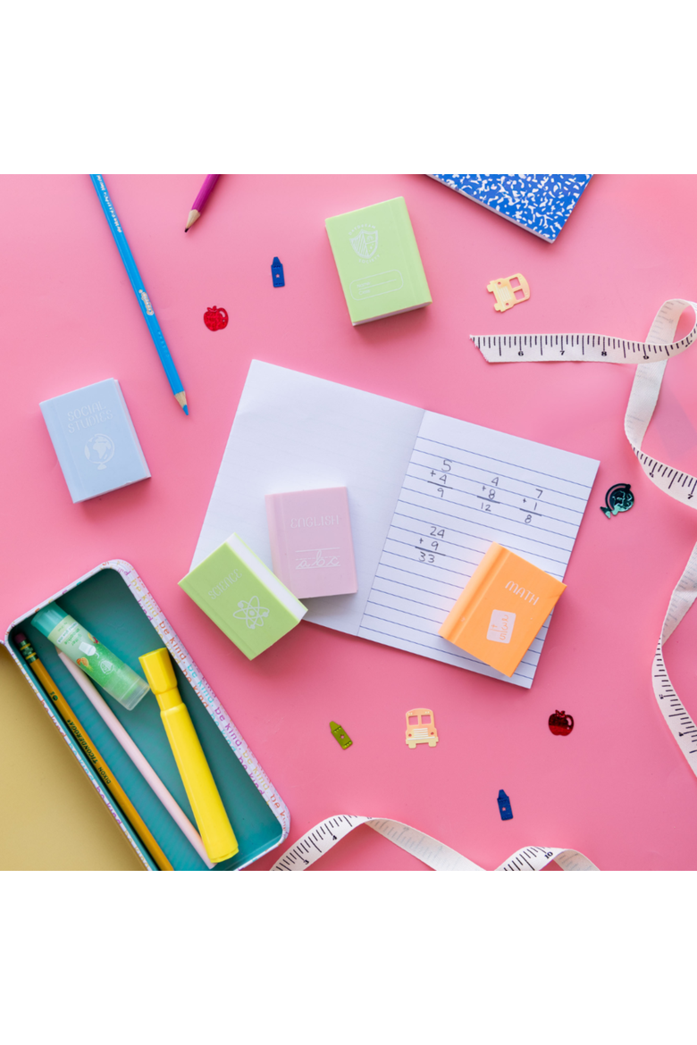 Back to School Book Erasers, Alternate, color, Assorted Pre-Pack