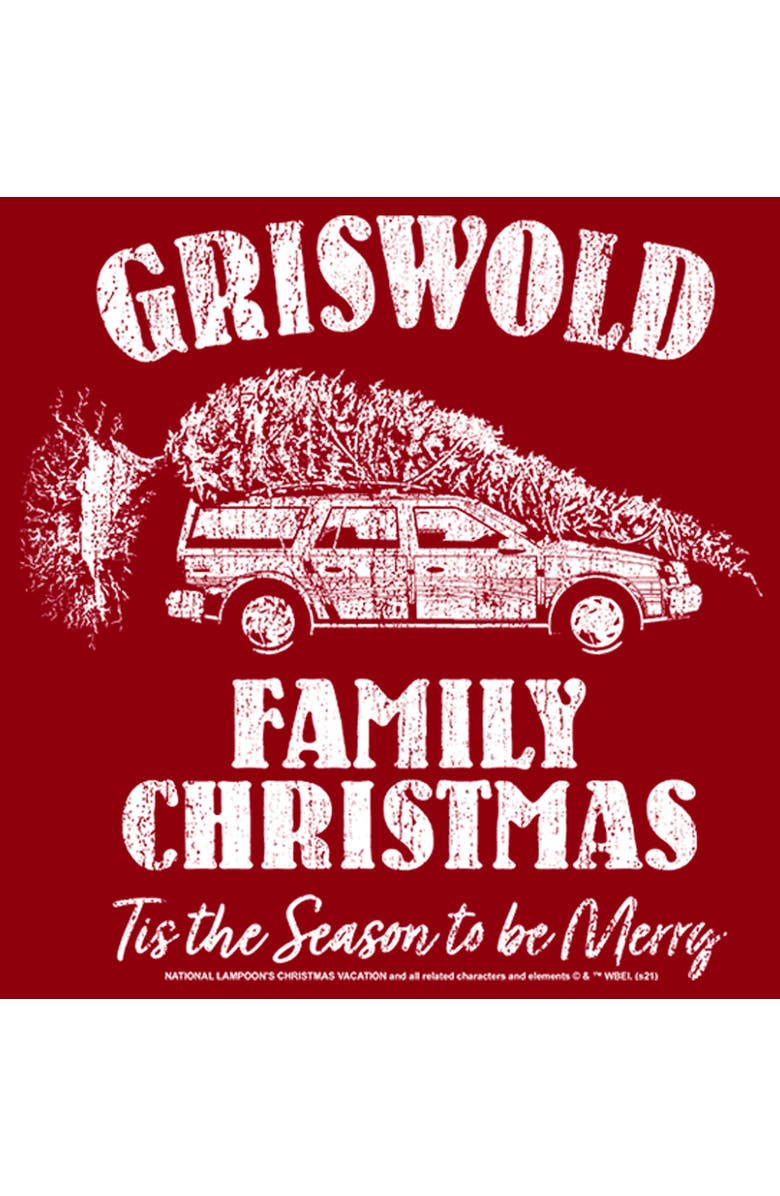 National Lampoon's Christmas Vacation Men's National Lampoon's Christmas Vacation Griswold Distressed Logo Graphic T-Shirt, Alternate, color, Cardinal