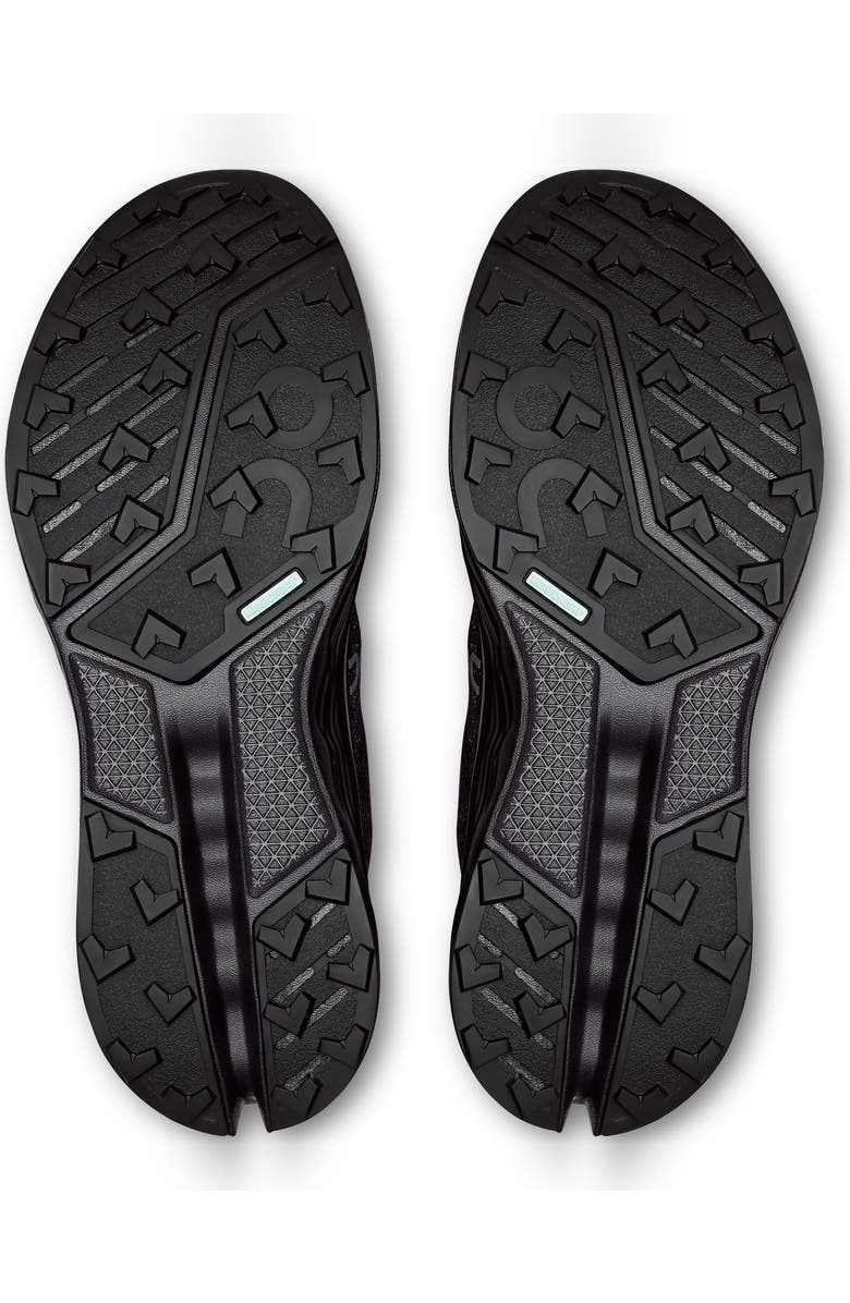 On Cloudsurfer Trail 2 Waterproof Trail Running Shoe, Alternate, color, Black/ Black