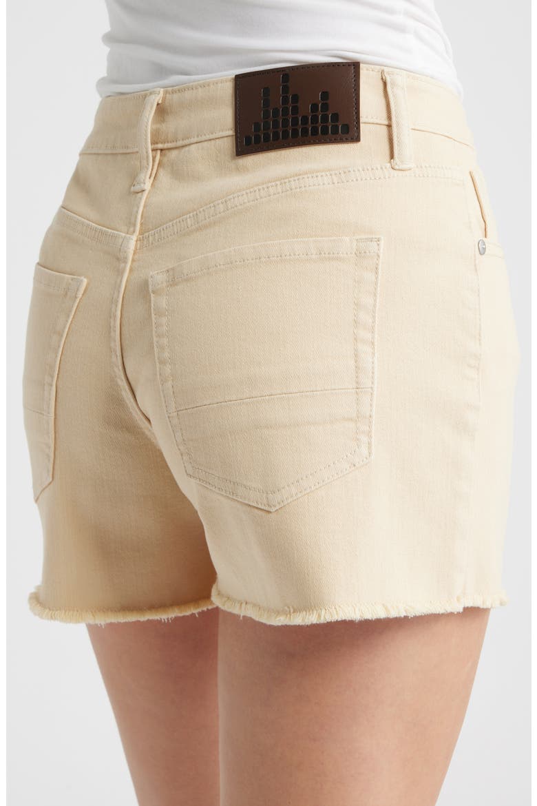 Frayed Hem Cutoff Denim Shorts, Alternate, color, PEARL