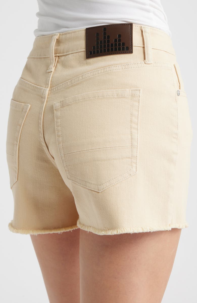 CITY BLUES Frayed Hem Cutoff Denim Shorts, Alternate, color, Pearl