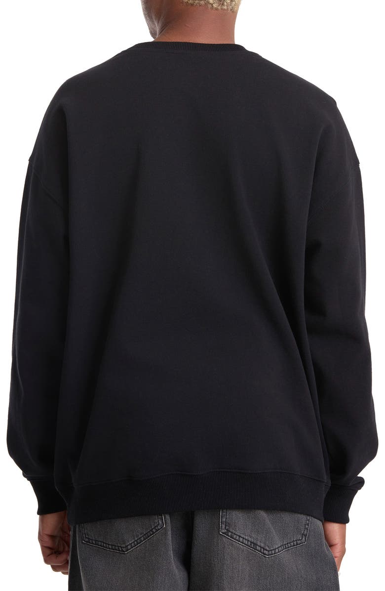 Volcom x Seth Conboy Embroidered Crewneck Sweatshirt, Alternate, color, Black