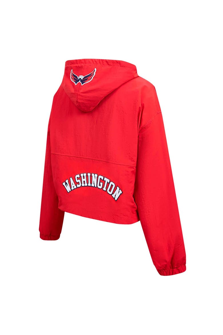 Women's Pro Standard Red Washington Capitals Classic Cropped Half-Zip Wind Jacket, Alternate, color, Red
