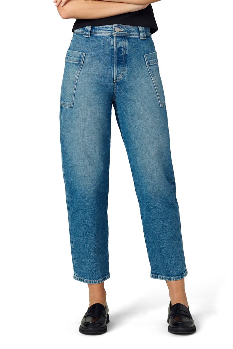 The Phoebe Patch Pocket Crop Straight Leg Jeans, Main, color, REFINED