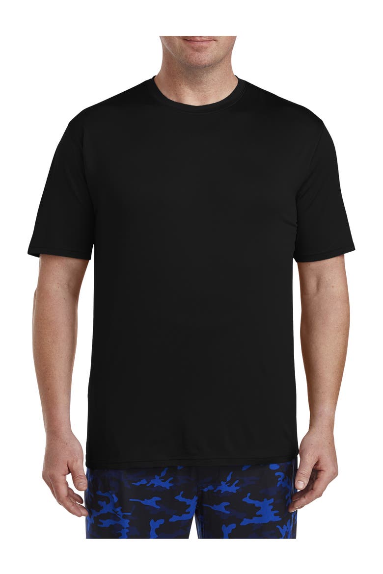 Tech Stretch Crewneck T-Shirt, Main, color, BLACK