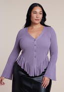 ELOQUII Ruffle Cardigan