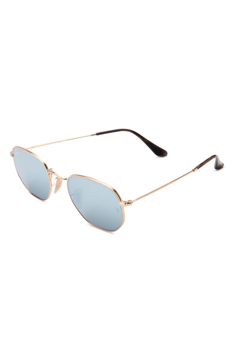 Ray-Ban Geometric Sunglasses, Alternate, color, Gold Silver