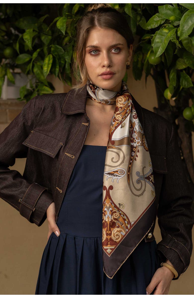 Elizabetta Romina - Silk Foulard for Women, Alternate, color, Neutrals