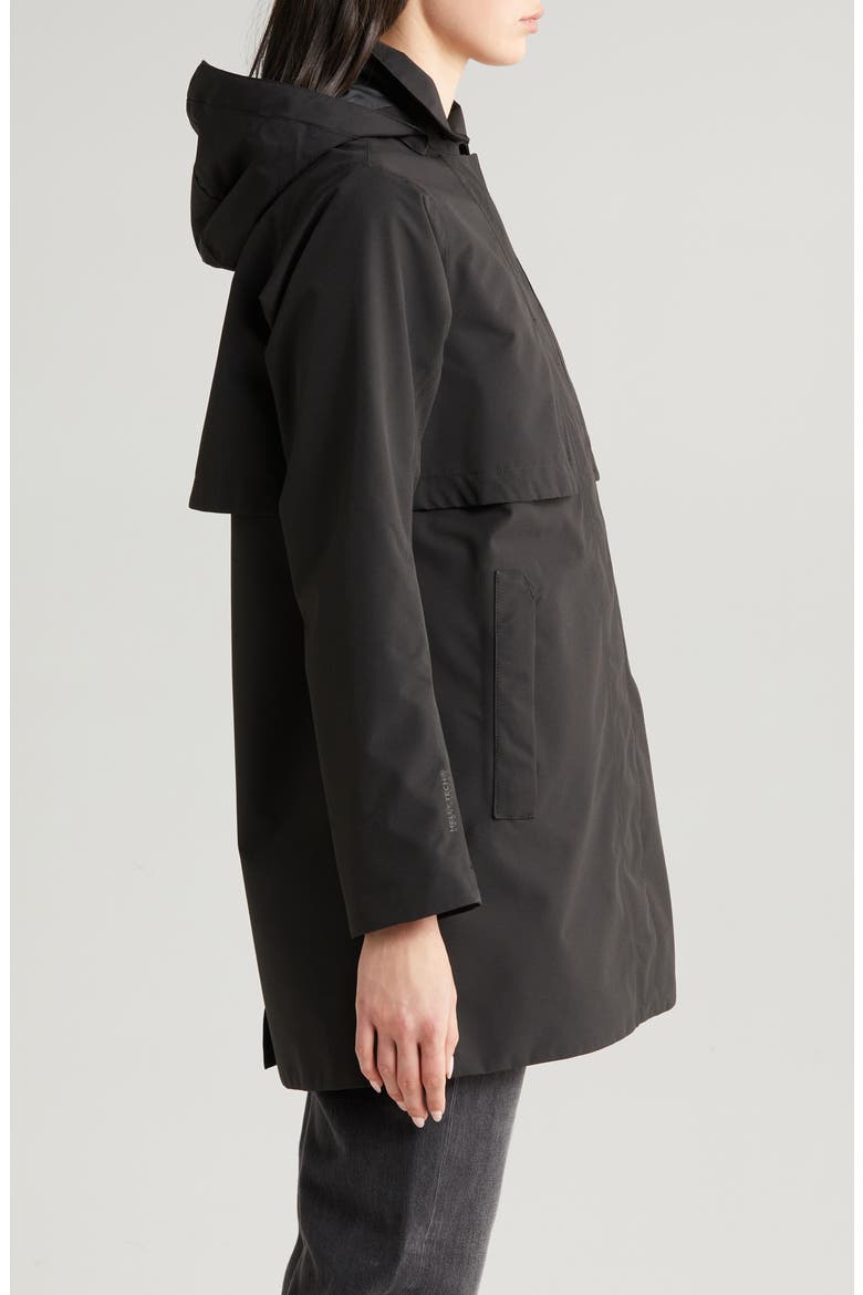 Lilja Waterproof Raincoat, Alternate, color, BLACK
