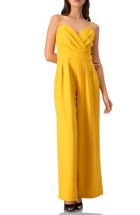 Wide-Leg Yellow Jumpsuit