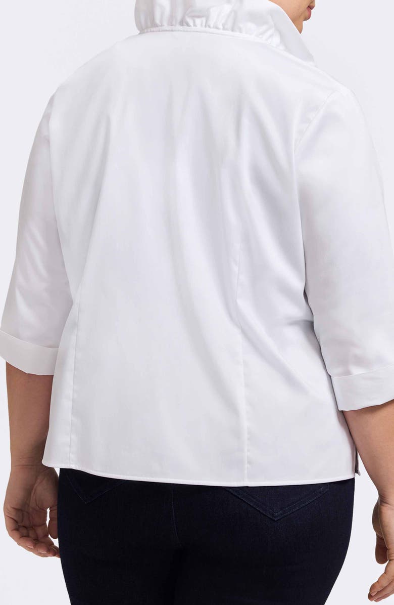Foxcroft Edith Ruffl Shirt, Alternate, color, White