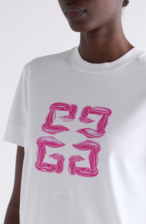 Givenchy 4g Slim Fit T-shirt In Cotton In White