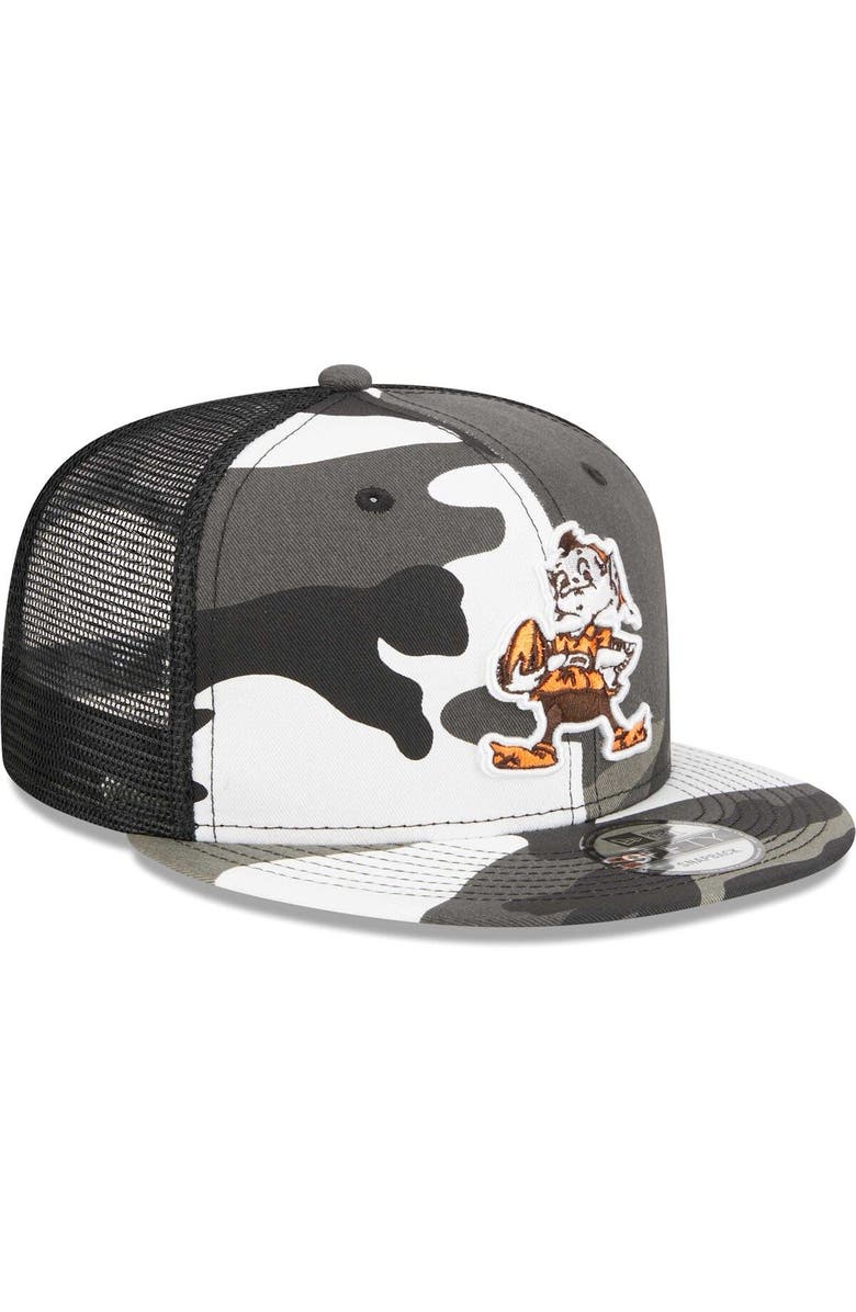 New Era Men's New Era Urban Camo Cleveland Browns 9FIFTY Trucker Snapback Hat, Alternate, color,