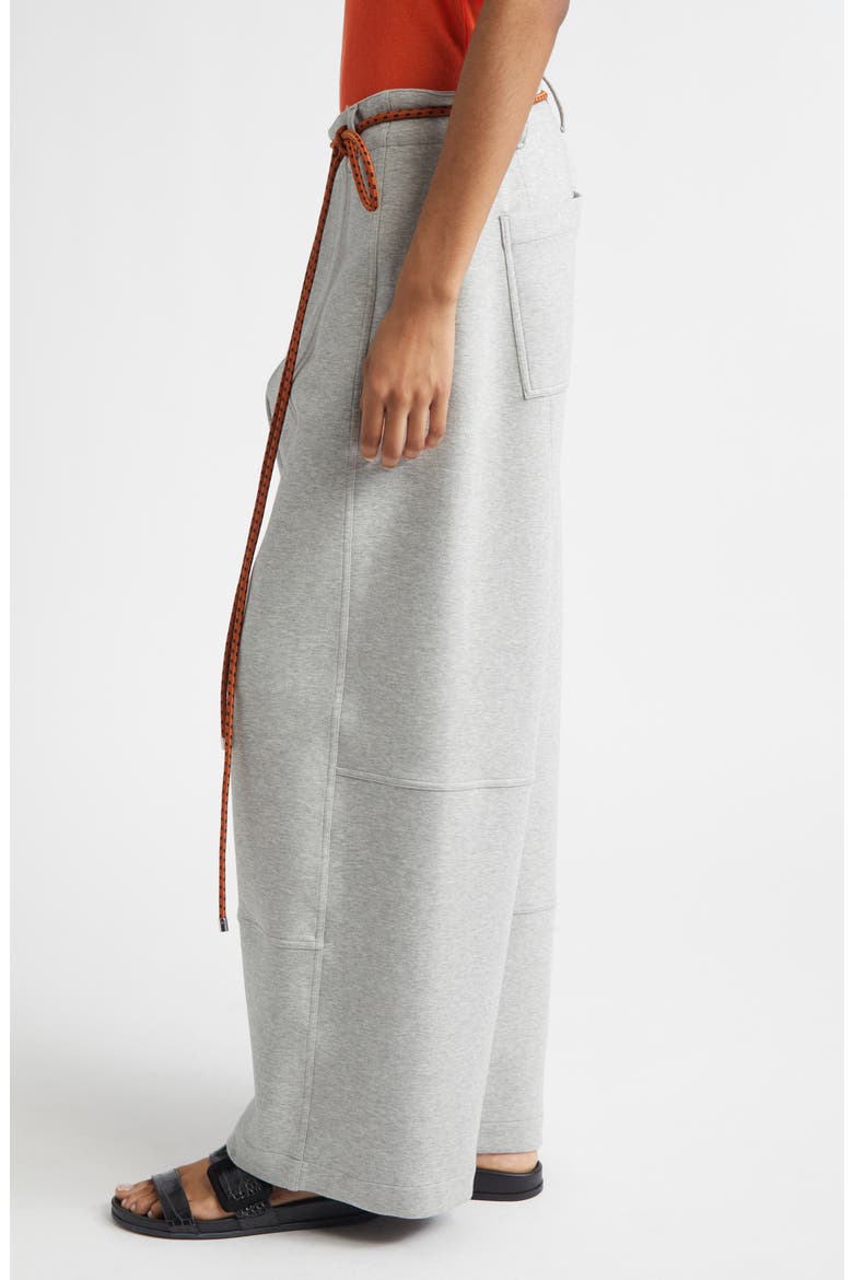 Cotton Blend Scuba Knit Wide Leg Pants, Alternate, color, GRANITE GREY MELANGE