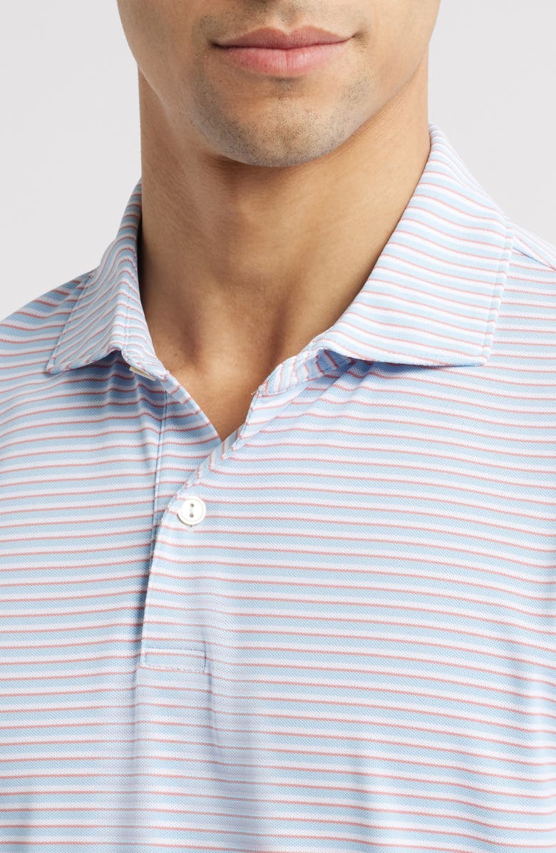 Peter Millar Crown Crafted Tempo Performance Polo, Alternate, color, Blue Frost