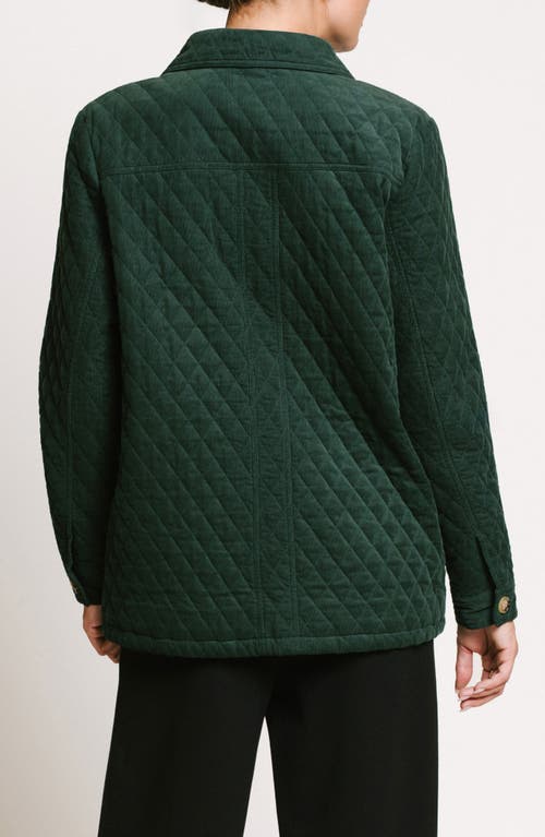Matty M . Canyon Quilted Corduroy Barn Jacket In Green