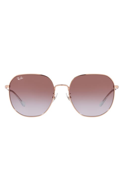 Ray Ban Ray-ban 60mm Gradient Round Sunglasses In Gold