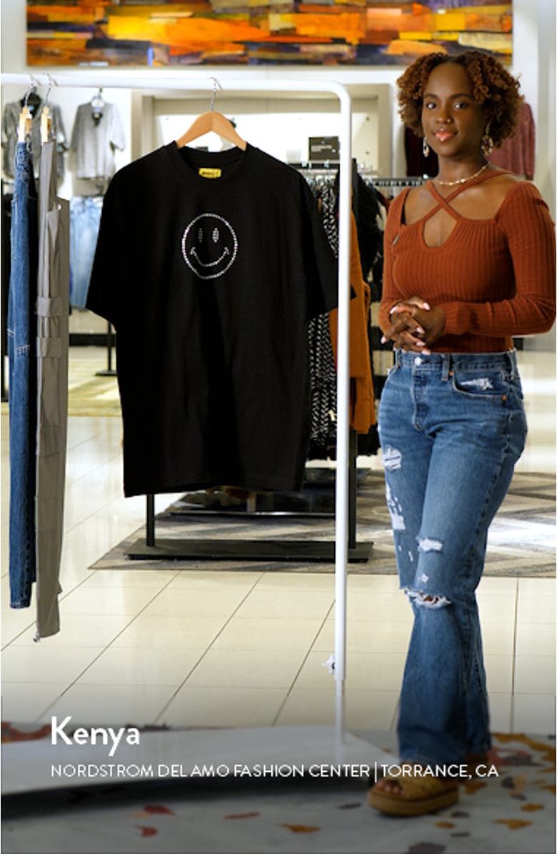 SMILEY<sup>®</sup> Swarovski<sup>®</sup> Crystal Embellished Cotton T-Shirt, sales video thumbnail