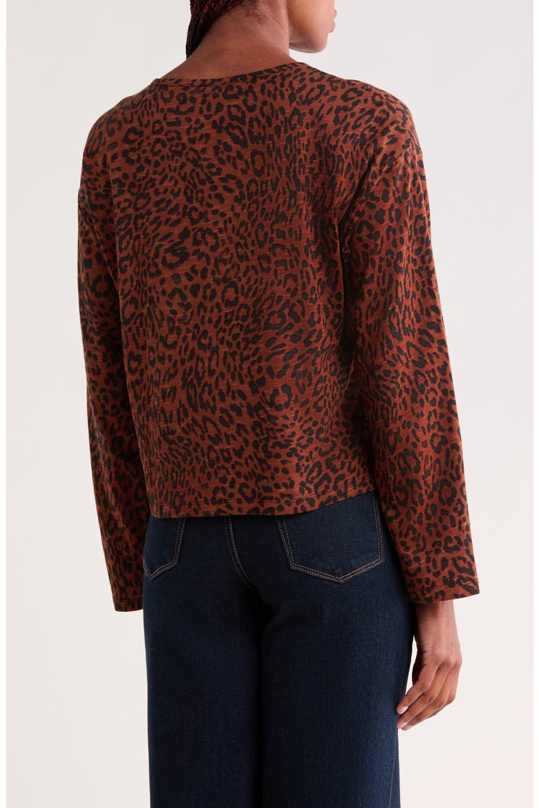 Relaxed Notch Neck T-Shirt, Alternate, color, CLOVE BROWN