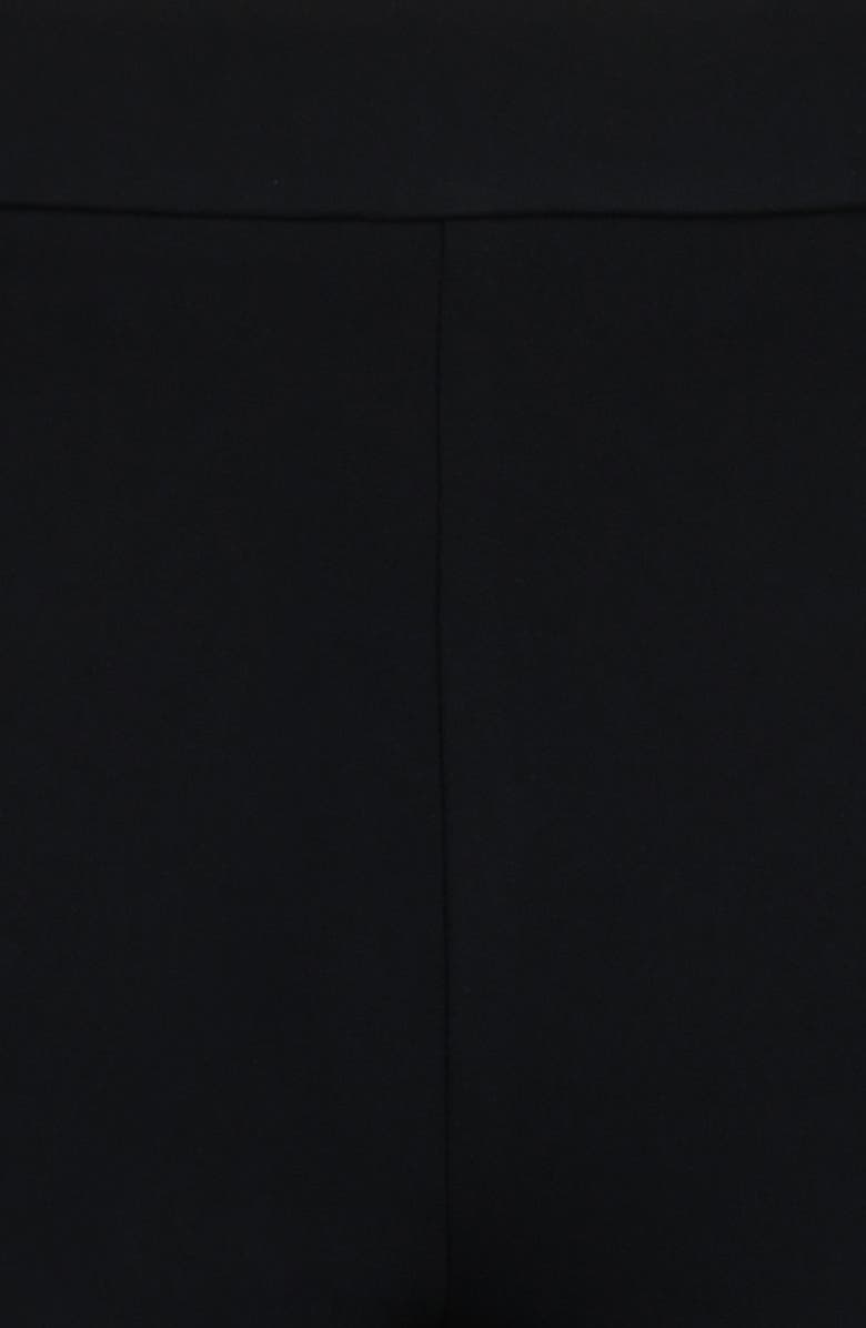 HOUSE OF CB Chiara Straight Leg Crepe Trousers, Alternate, color, Black