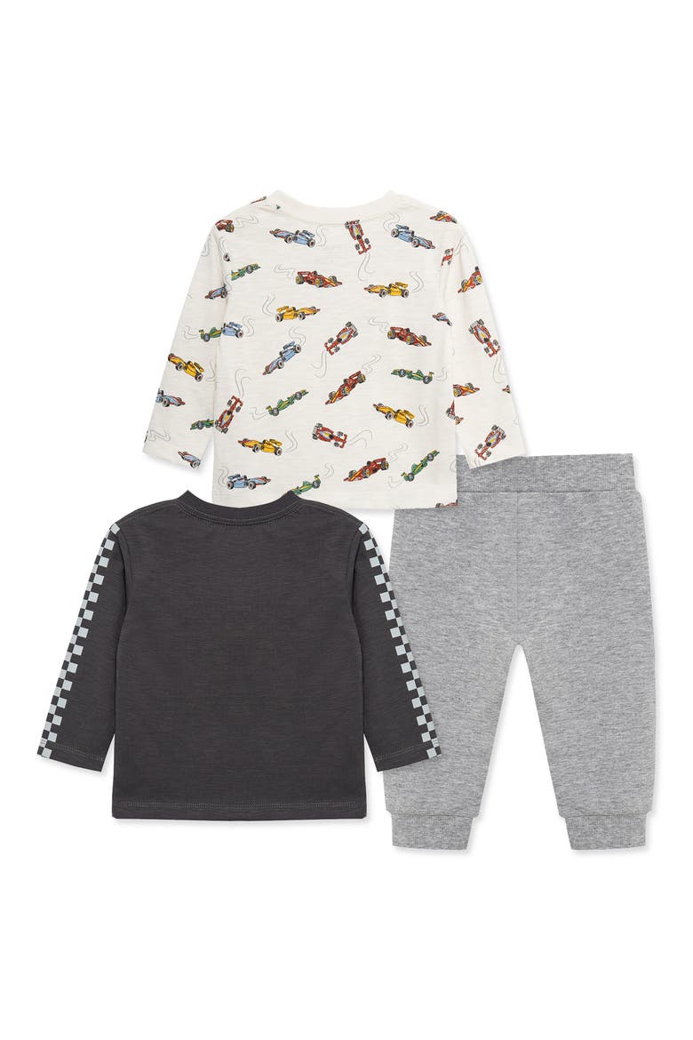 Race Car Graphic T-Shirt & Joggers Set, Alternate, color, GREY