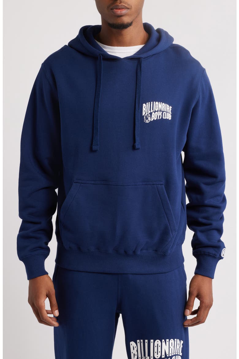 Arch Logo Graphic Hoodie, Main, color, MEDIEVAL BLUE