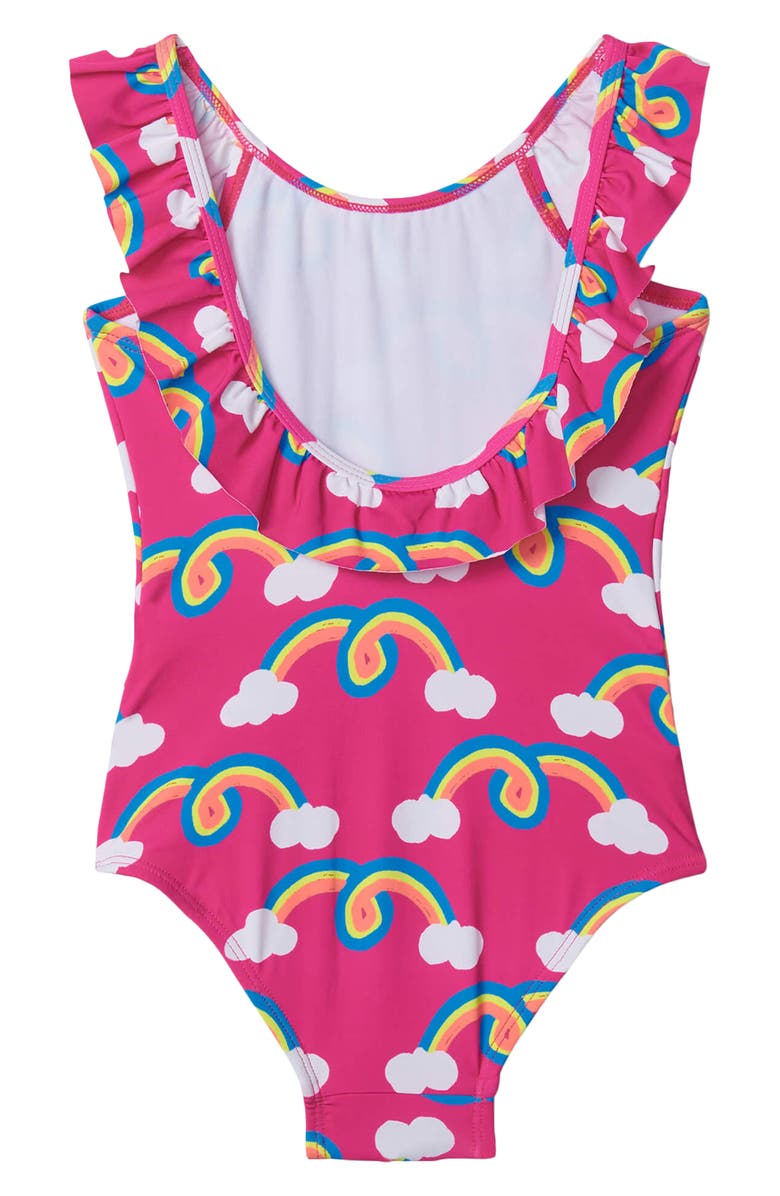 Hatley Kids' Rainbow Arch Ruffle One-Piece Swimsuit, Alternate, color,
