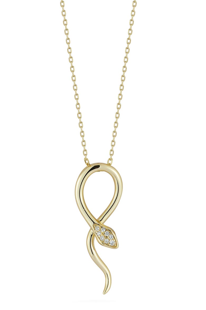 Snake Pendant Necklace, Main, color, GOLD