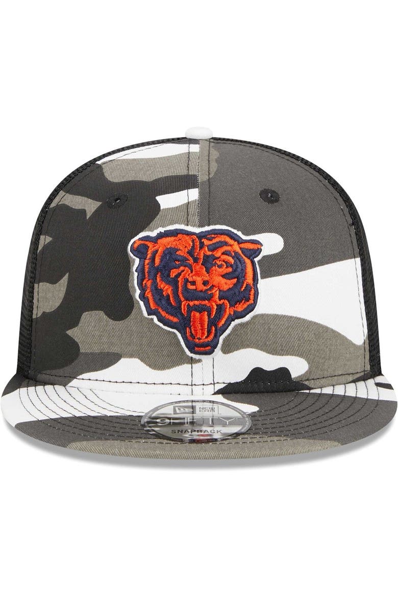 Men's New Era Urban Camo Chicago Bears 9FIFTY Trucker Snapback Hat, Alternate, color, Camo
