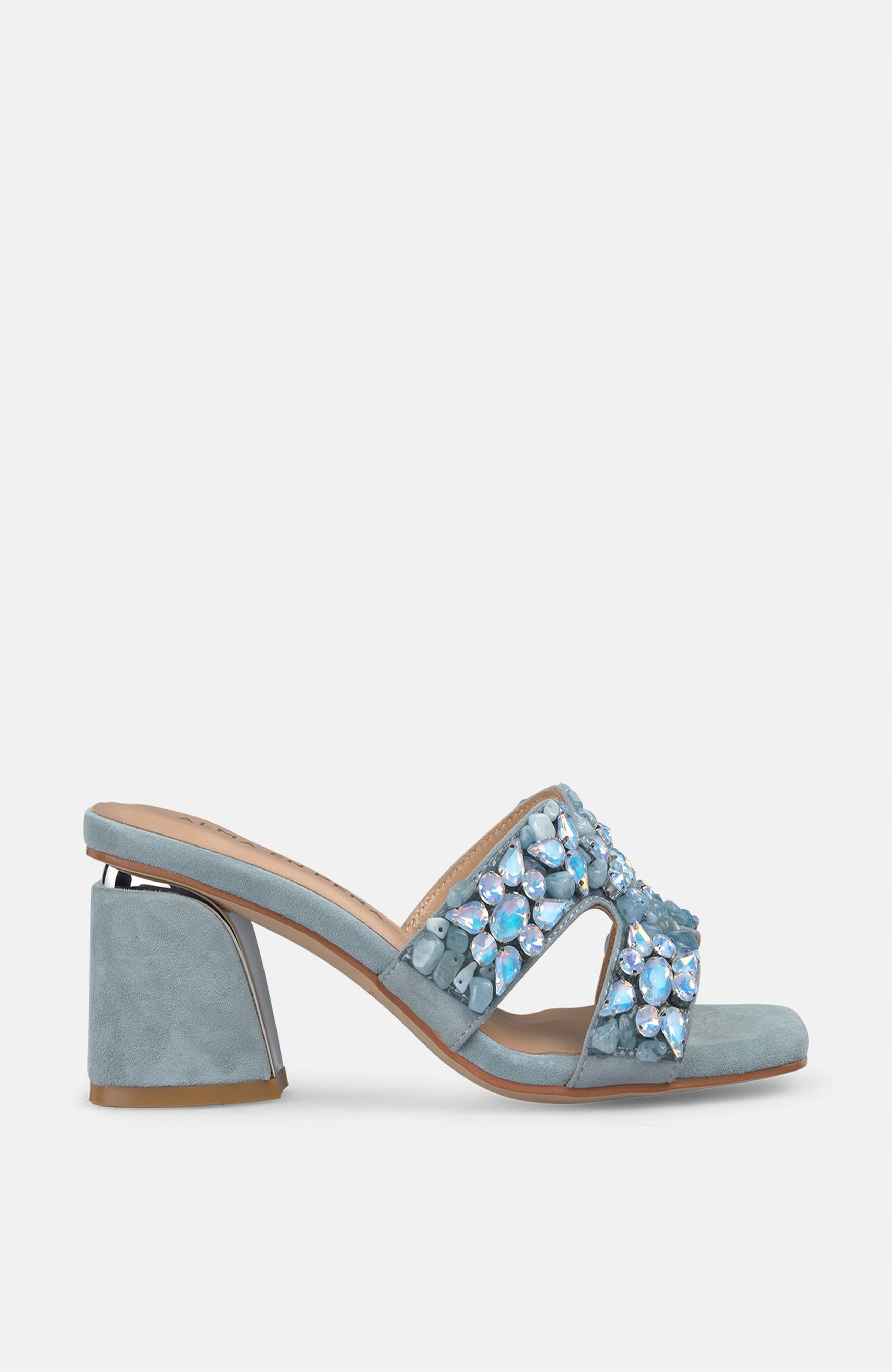 Alma en Pena Mule Heel, Alternate, color, Blue