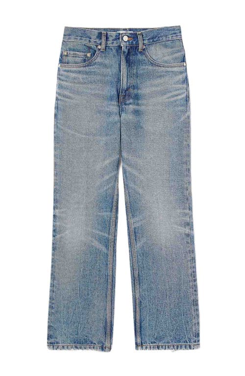 Sandro Faded High Rise Jeans In Blue Jean In Blue Jean