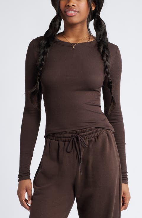 Ribbed Long Sleeve T-Shirt