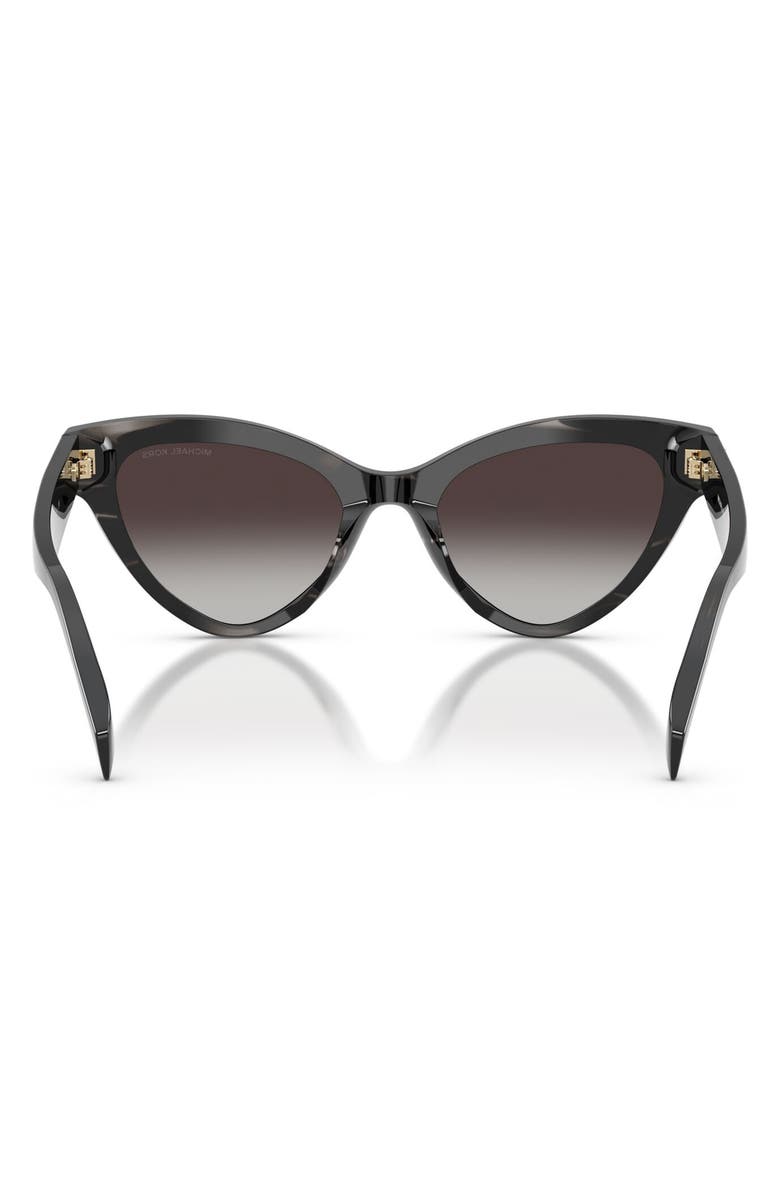 Michael Kors Roanoke 52mm Gradient Cat Eye Sunglasses, Alternate, color, Black Horn / Light Grey