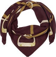 Lauren Ralph Lauren Belting Wool & Silk Square Scarf