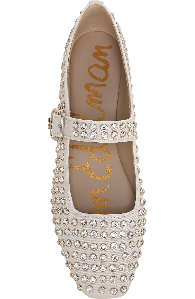 Sam Edelman Michaela Rhinestone Mary Jane Flat, Alternate, color, Modern Ivory