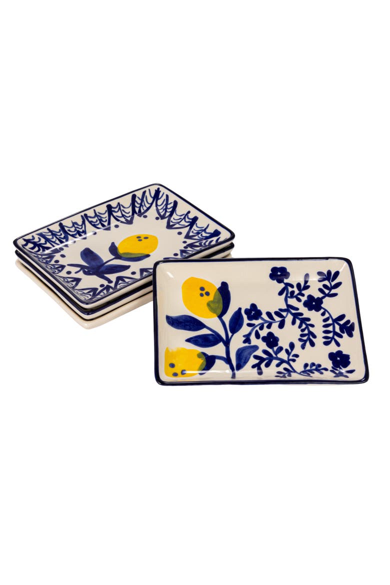 Plate with 4 Design Styles, Main, color, Blue