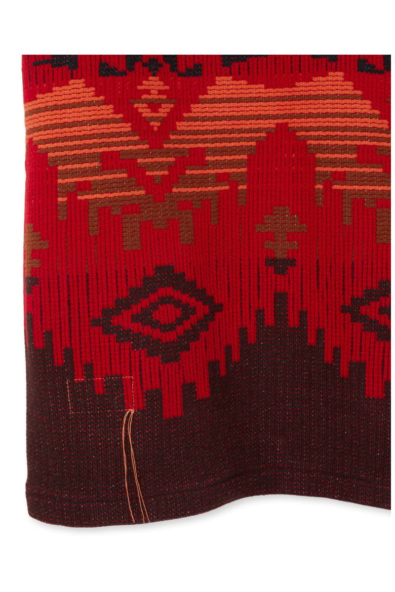 Navajo Jacquard Coat, Alternate, color, Red