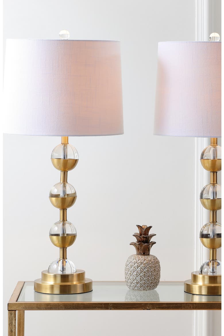Avery 27.5" Crystal LED Table Lamp, Clear/Brass Gold, Alternate, color, Clear/Brass Gold