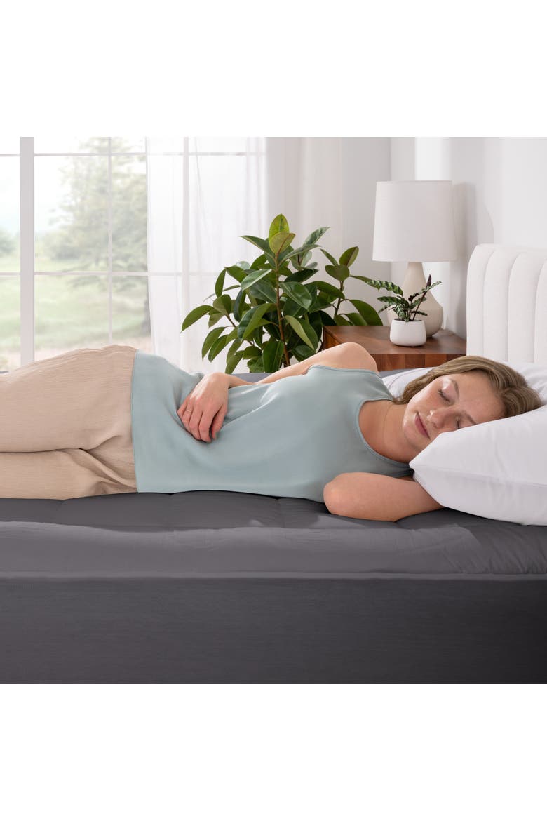 Cotton Top Mattress Pad, Alternate, color, Grey