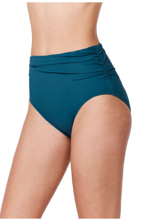 Profile By Gottex Tutti Frutti Shirred High Waist Swim Bottom In Blue