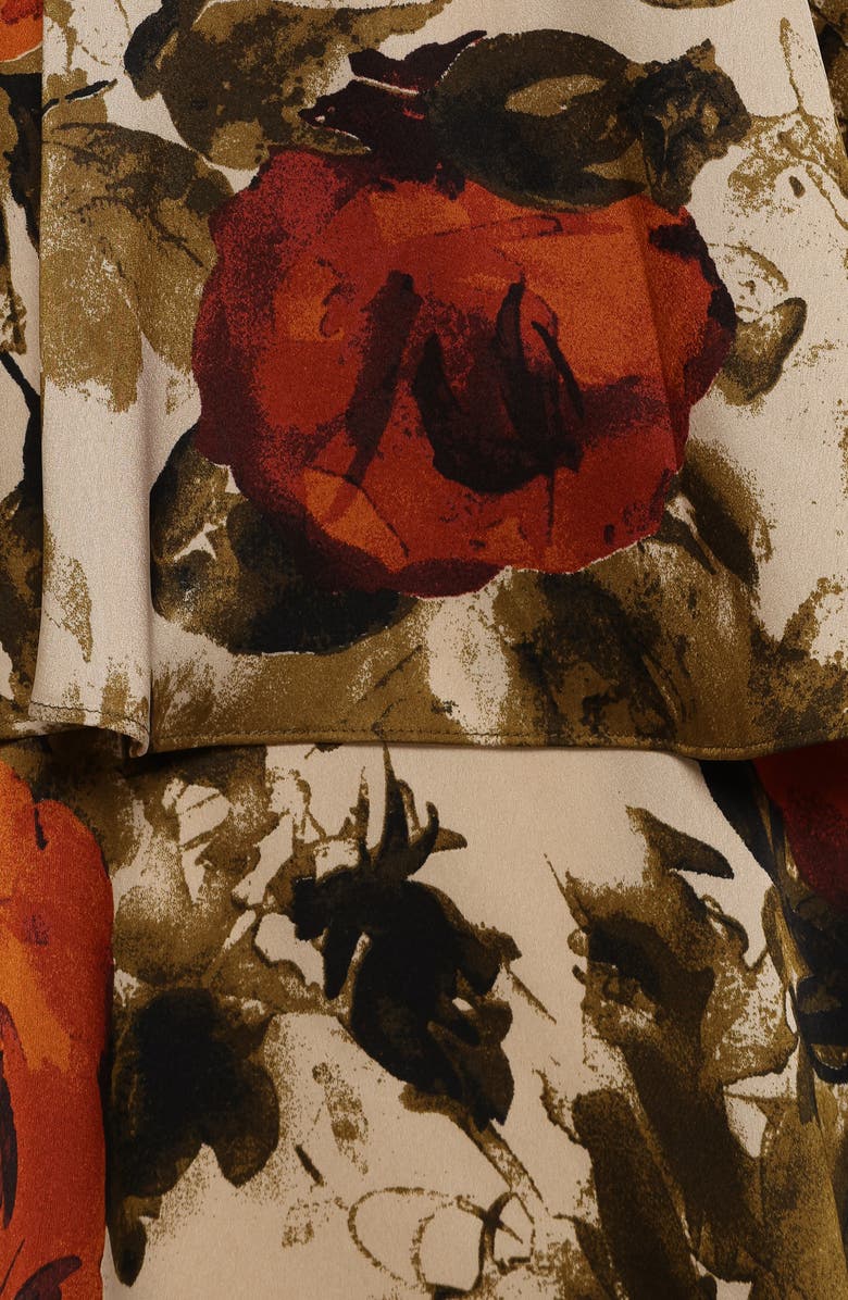 Petal & Pup Benny Floral Print Tiered Maxi Dress, Alternate, color, 