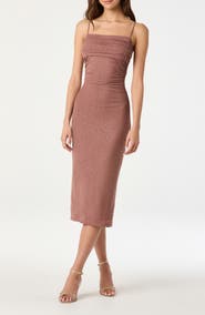 ASTR the Label Rhinestone Mesh Cocktail Dress