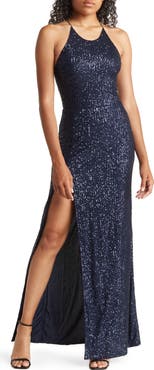 Love By Design Bernadette Sequin Open Back Dress