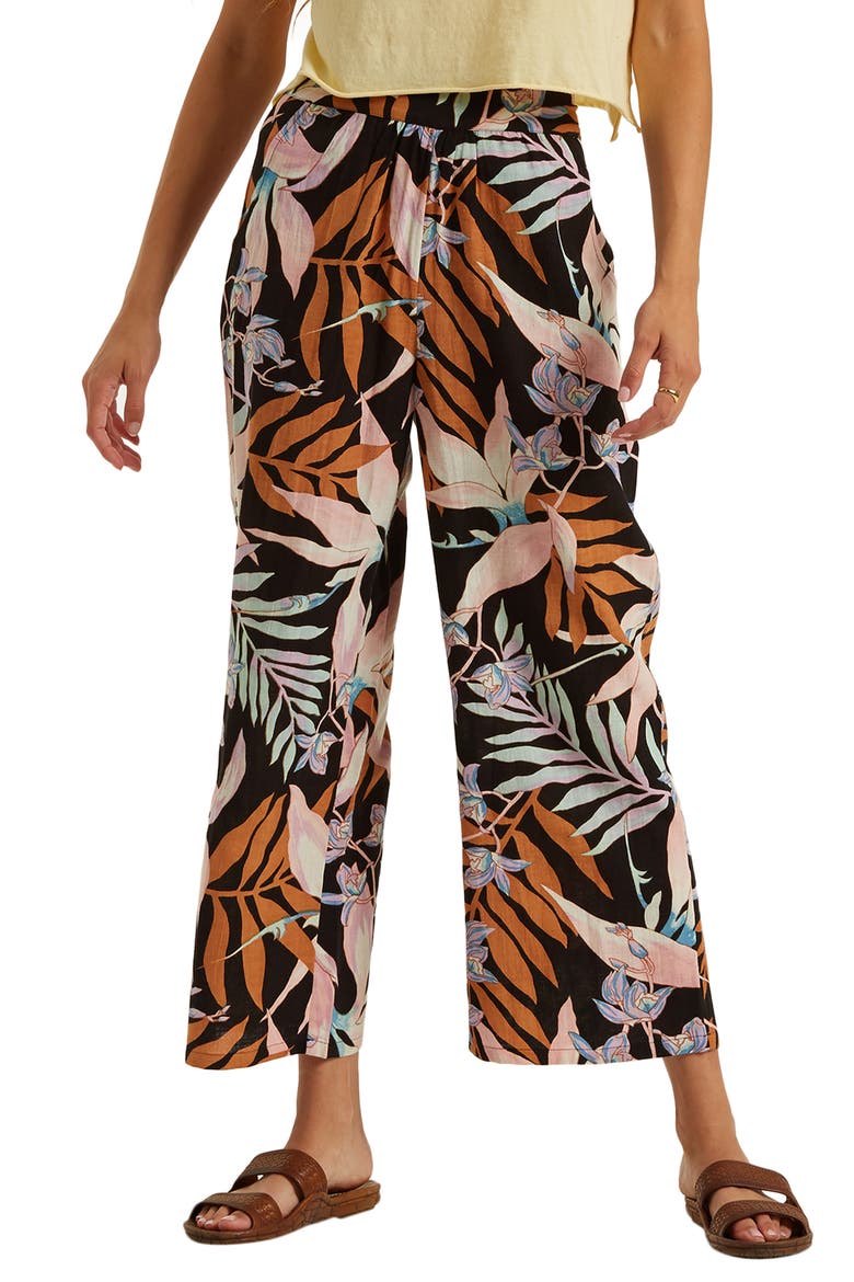 Cut It Wide Leg Crop Pants, Main, color, OFF BLACK