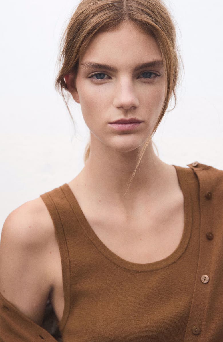 MANGO Wool & Cotton Sweater Tank, Alternate, color, 