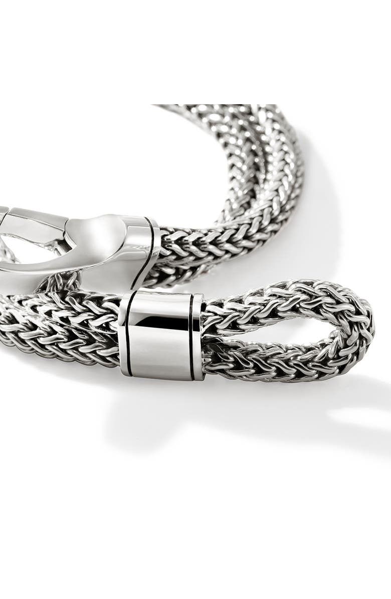 John Hardy Hook Clasp Bracelet, Silver, Double Row, Alternate, color, Silver