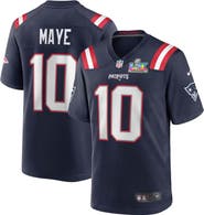 Nike Men's Nike Drake Maye Navy New England Patriots Super Bowl LX Patch Game Jersey