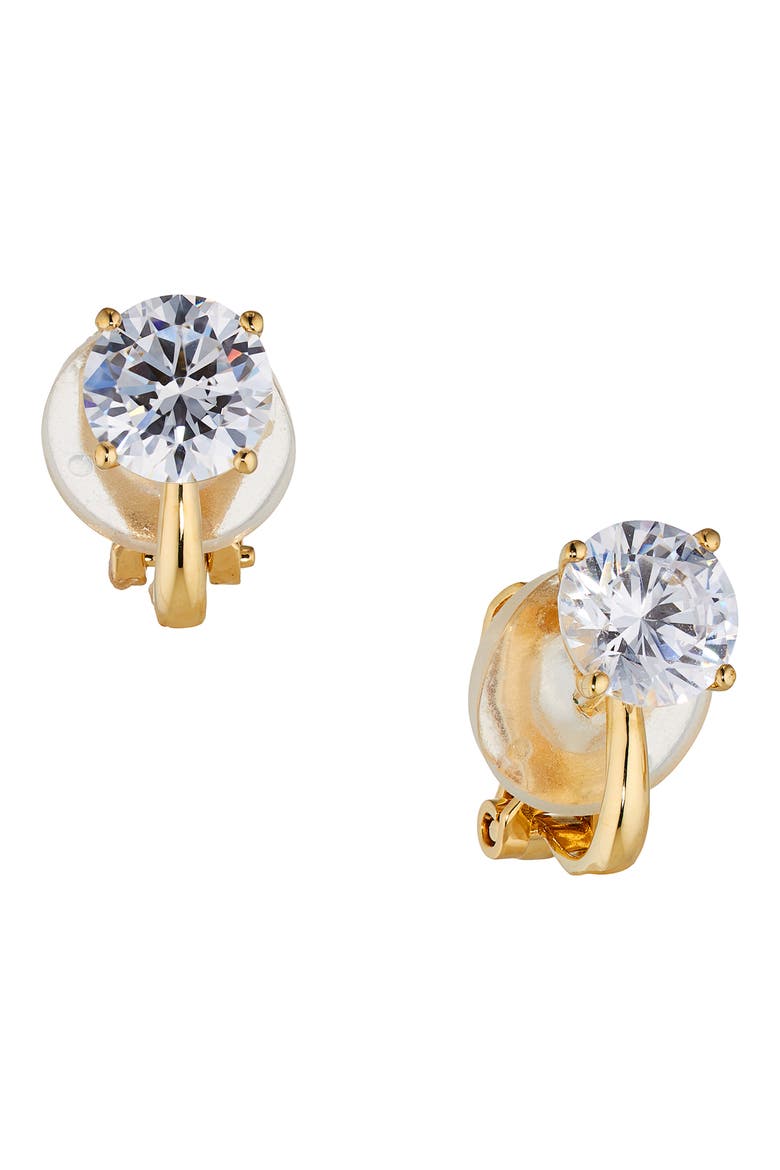 Modern Love Round Clip-On Earrings, Main, color, GOLD