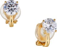 Nadri Modern Love Round Clip-On Earrings